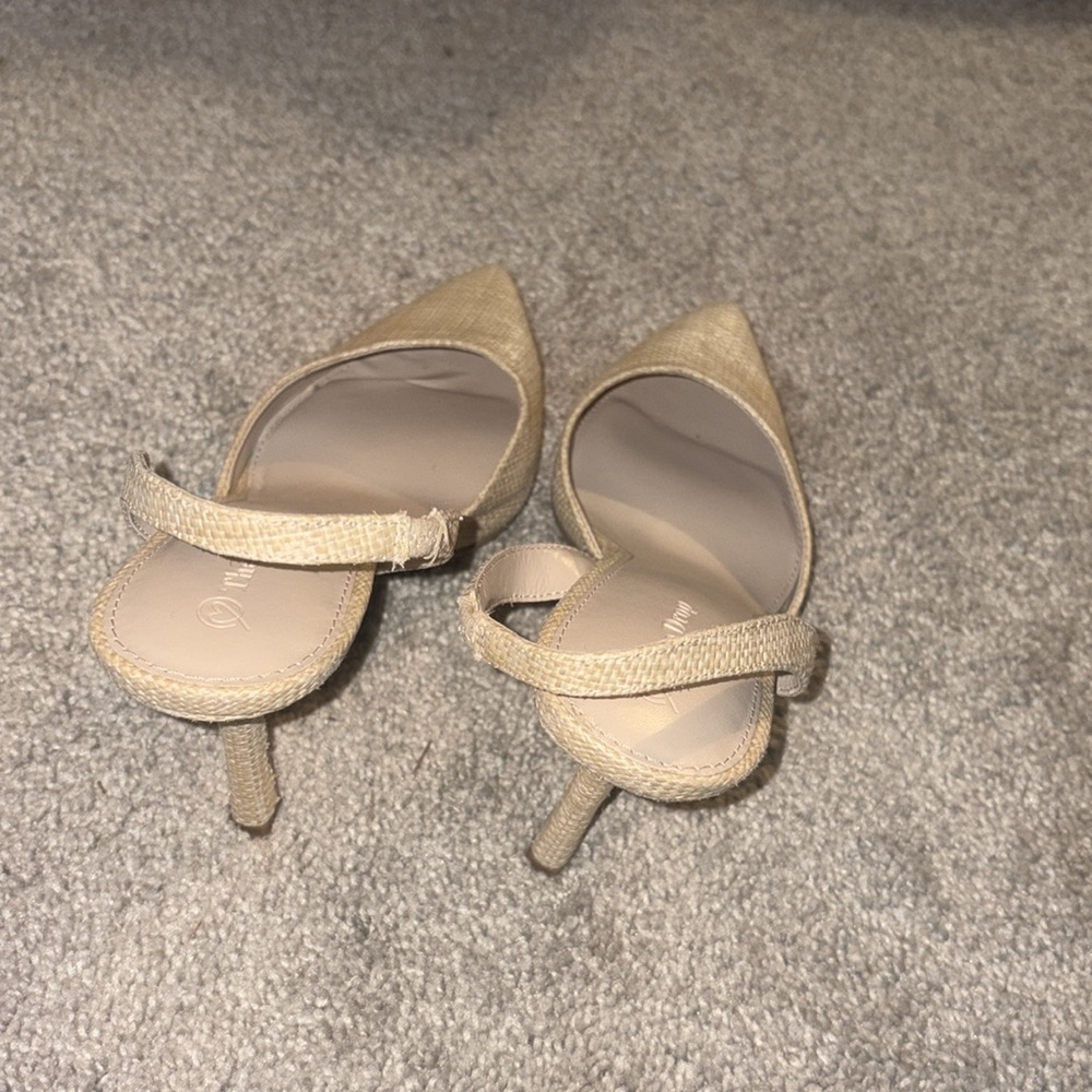 The Drop klara Chic Tan Slingback Heels raffia rattan size 10 - Picture 9 of 9